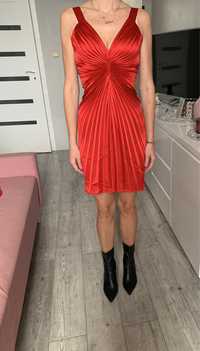 Czerwona sukienka wow mini sylwester