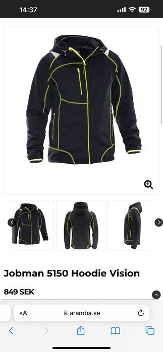 Робоча кофта Jobman vision флісова термо еластична р2-3ХЛ