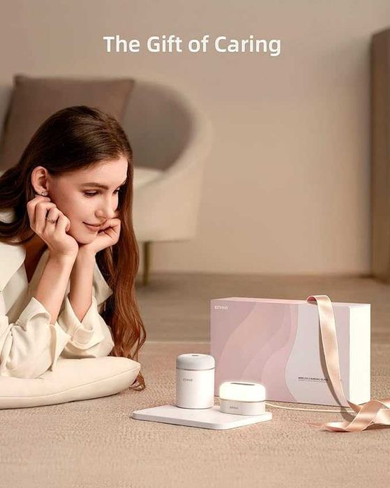 EZVALO Stacja ładująca 3 w 1, ładowarka, lampka LED, głośnik Bluetooth