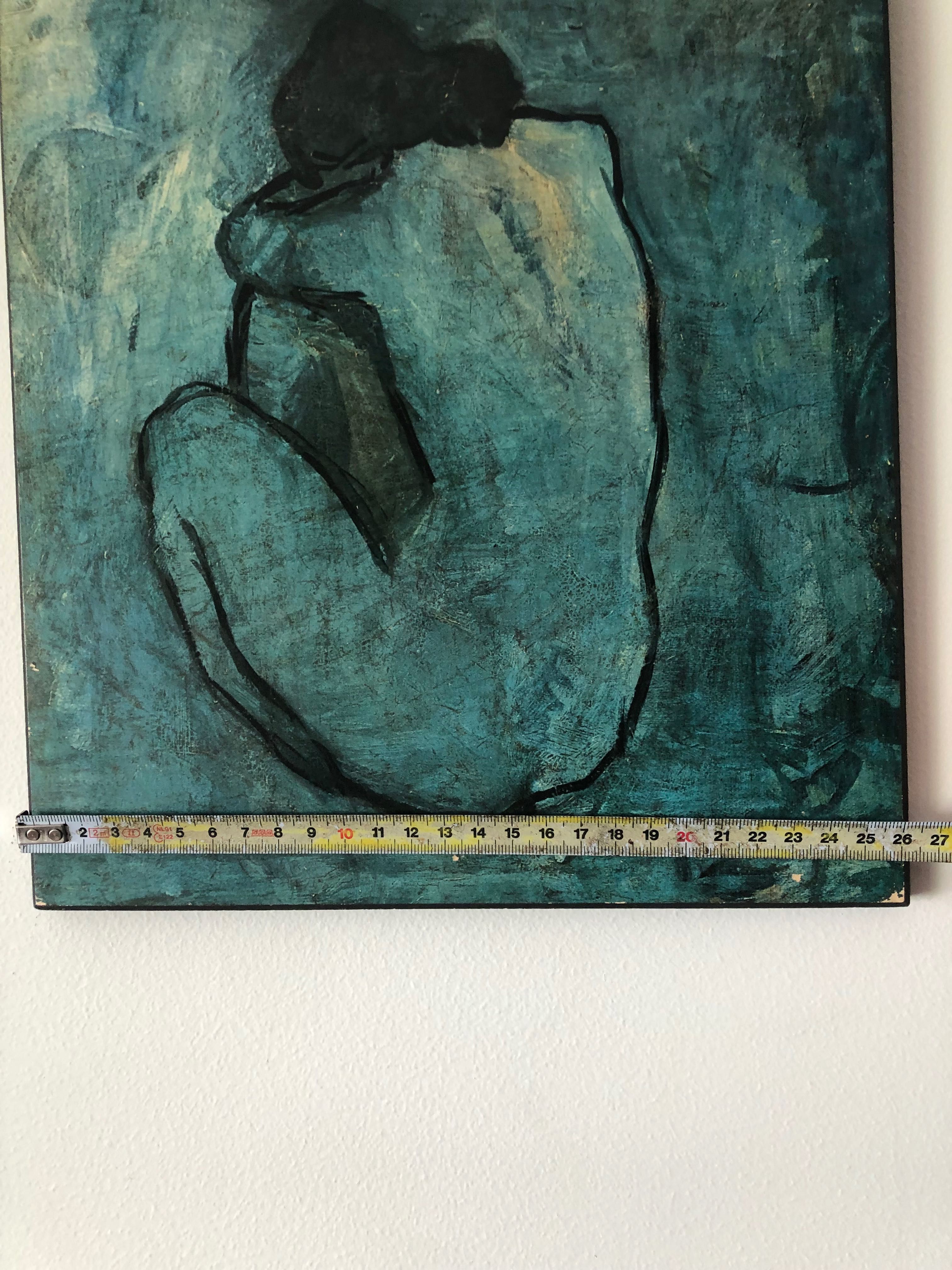 Quadro com replica Picasso Periodo Azul - 29 x 26 cm