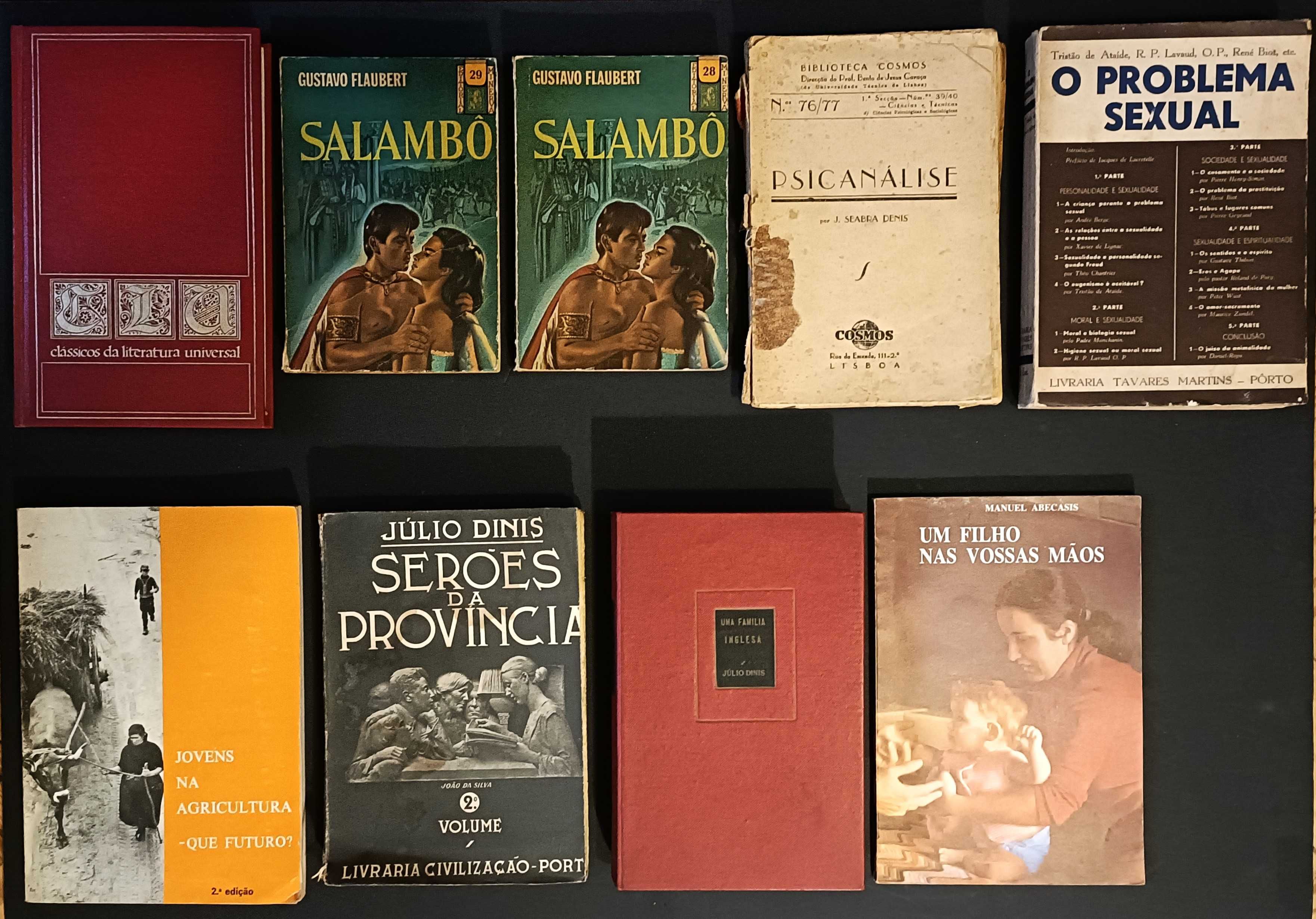28 livros, literatura variada, edições raras, Lote 140€