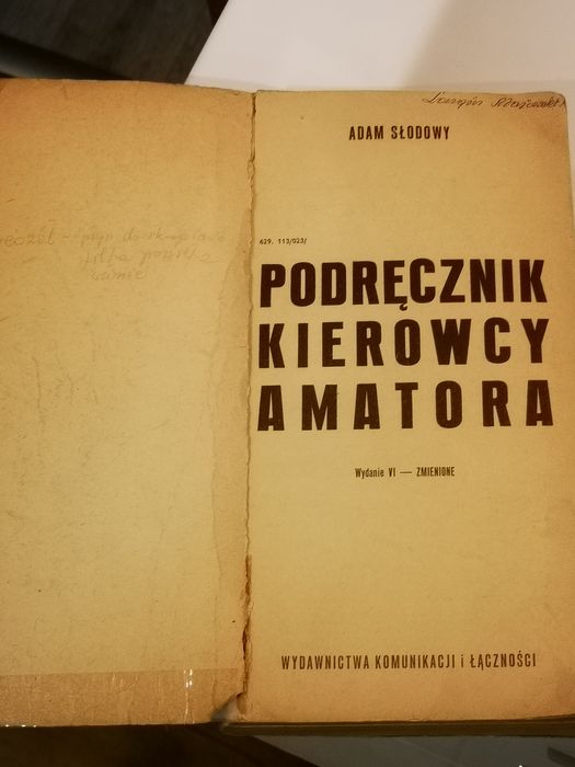 Książka Podręcznik Kierowcy Amatora Słodowy