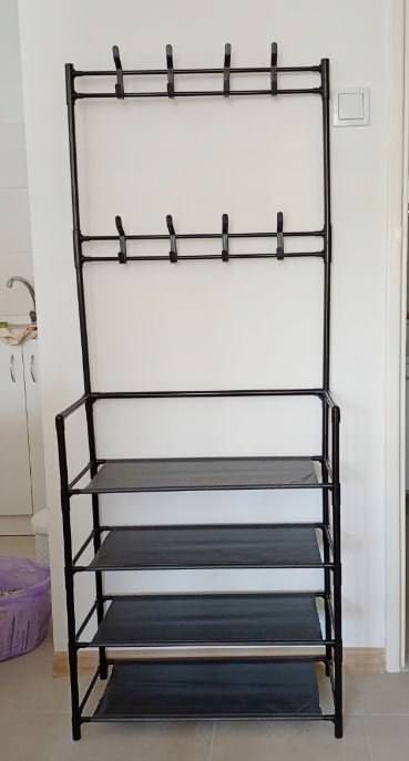 Nowy zestaw prezentowy Wieszak metalowy Loft z półkami i haczykami