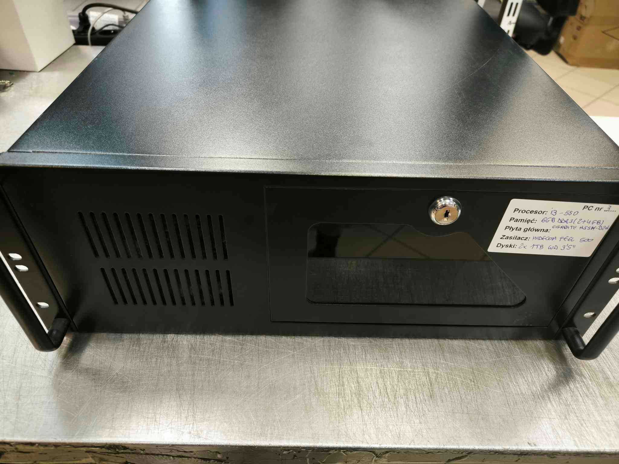 Serwer Rack 4U  do szafy 19 **  i7-8700  8GB 6TB WD RED  650W  **