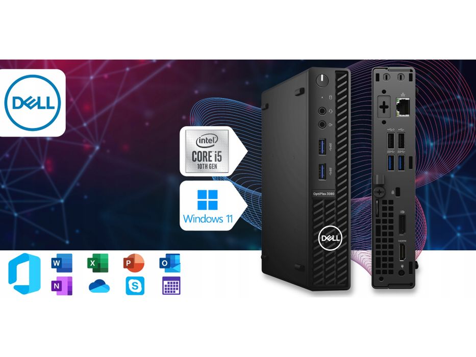 komputer mini pc dell optiplex 3080 tiny i5 16gb 512ssd win11 pro