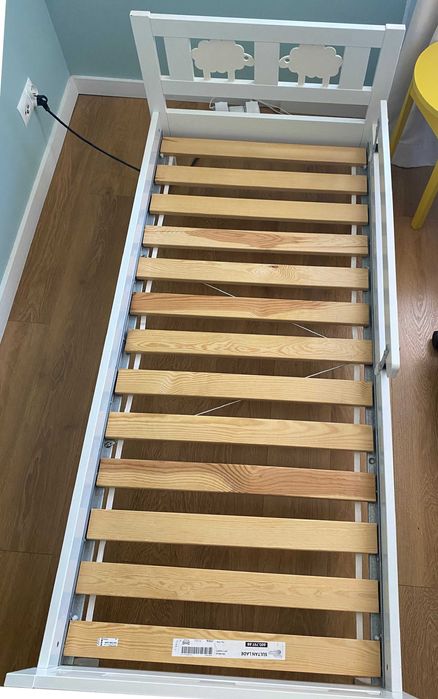 Łóżko dziecięce IKEA KRITTER 70x160 cm Białe. Pełen zestaw / stan bdb.