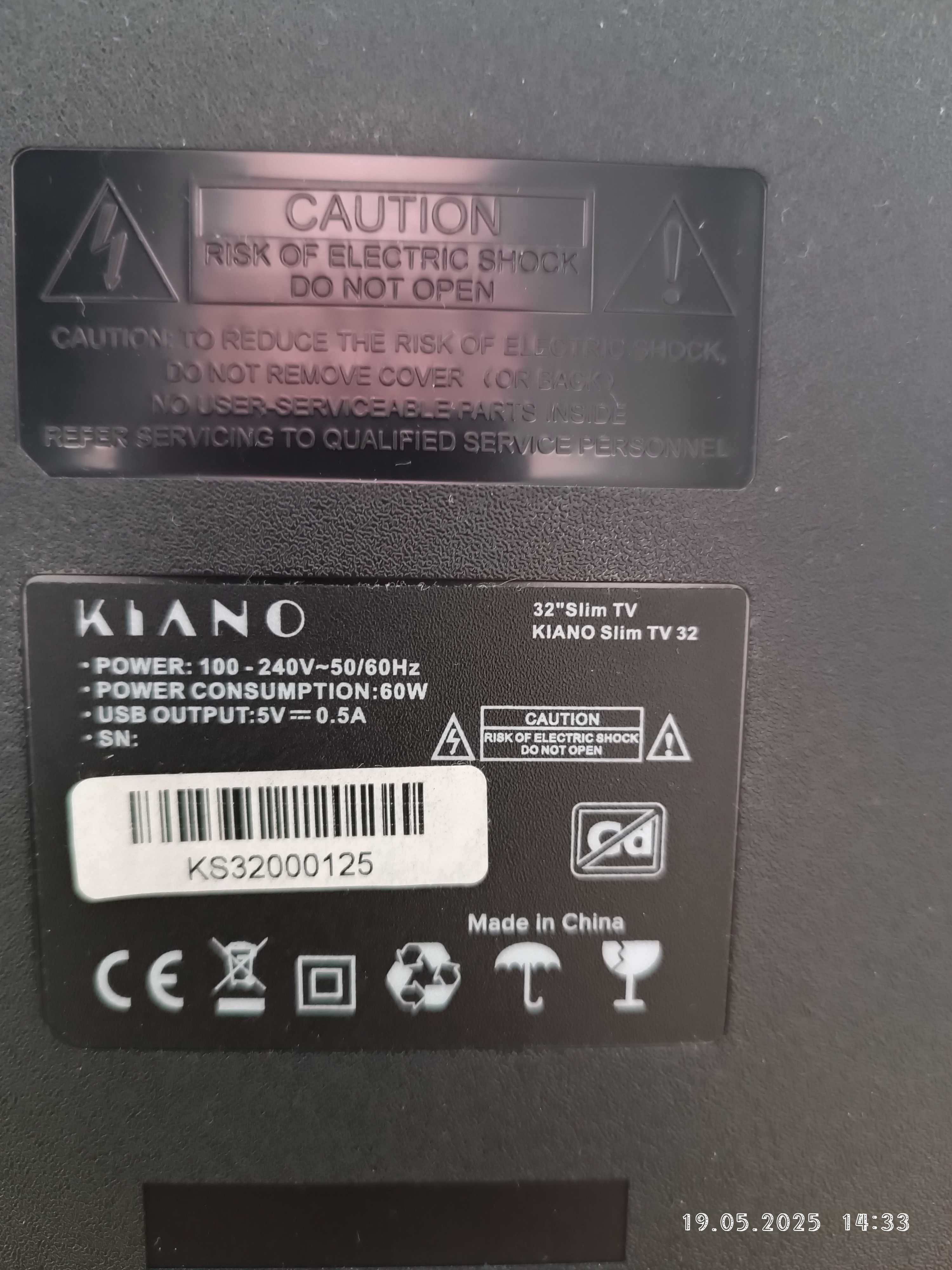 Telewizor Kiano Slim 32 cale ( z pilotem ). Stan bardzo dobry