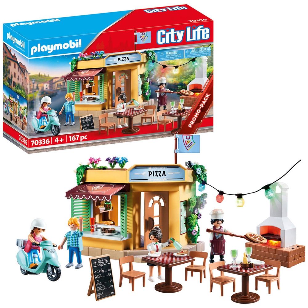 Игровой набор Playmobil City Life Пиццерия 167 деталей конструктор