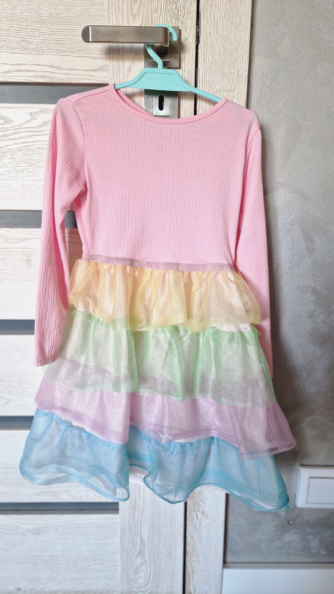 Sukienka H&M r 122/128 różowe