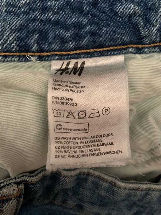 Calças de ganga super largas lavagem média H&M