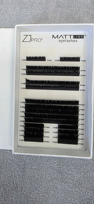 Rzęsy ZJpro matt line C 0,05 MIX czarne