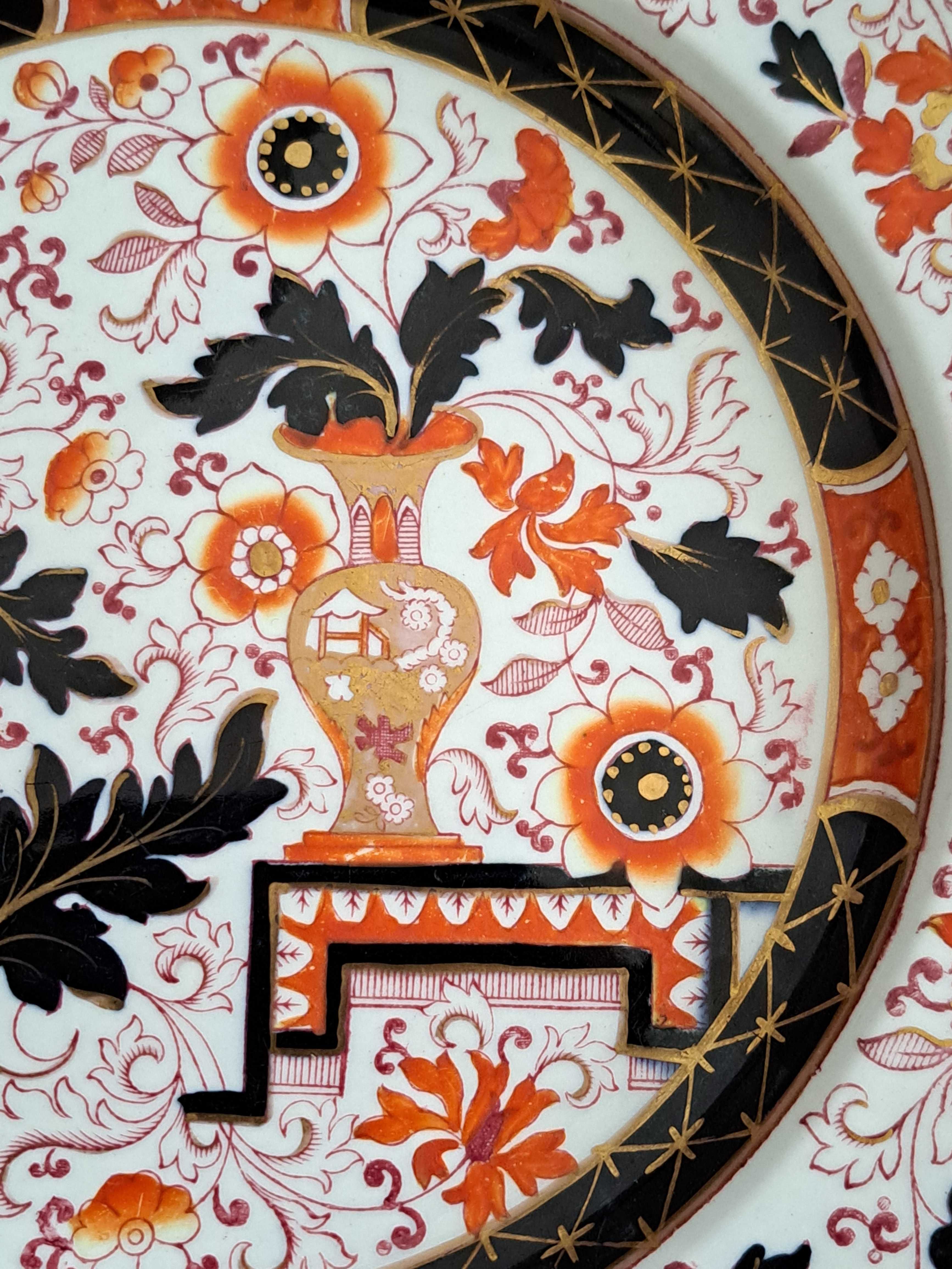 Talerz sygnowany A.Bros Real Ironstone China wiek XIX /XX