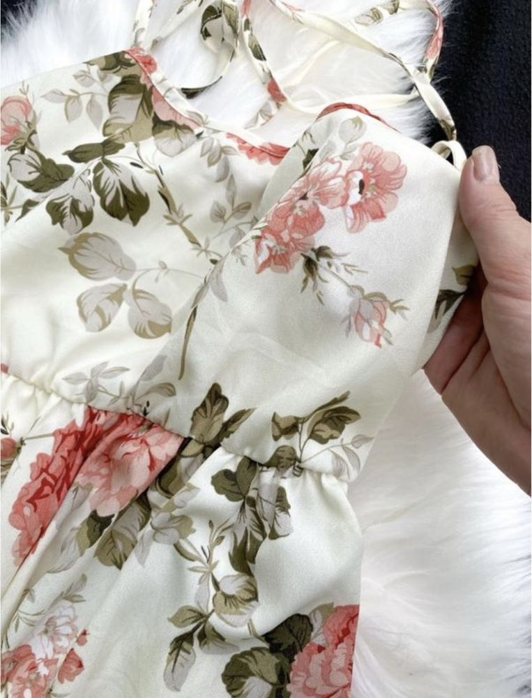 Біла сукня для вагітних у квітковий принт Shein /платье для беременных