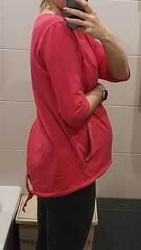 Różowa fuksja bluza oversize ciążowa r. M