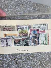 Znaczki pocztowe Kolumbia lata 50 60