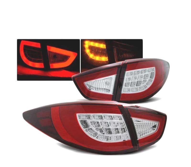 FAROLINS TRASEIROS LED HYUNDAI IX35 09-13 VERMELHO CRISTAL