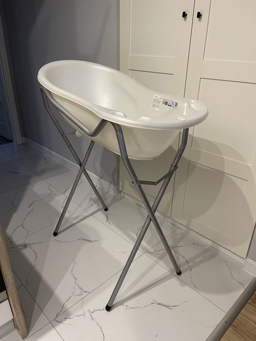 Zestaw kąpielowy 3w1 wanienka + stojak + hamaczek dla noworodka