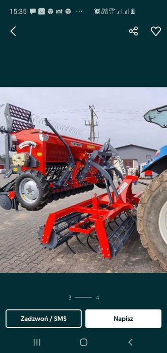 Siewnik zbożowy redlice stopkowe/talerzowe/siewnik nabudowany/