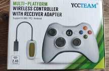 Bezprzewodowy pad z adapterem Xbox biały
