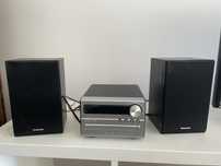 Wieża Panasonic + Gramofon ze wzmacniaczem i głośnikami