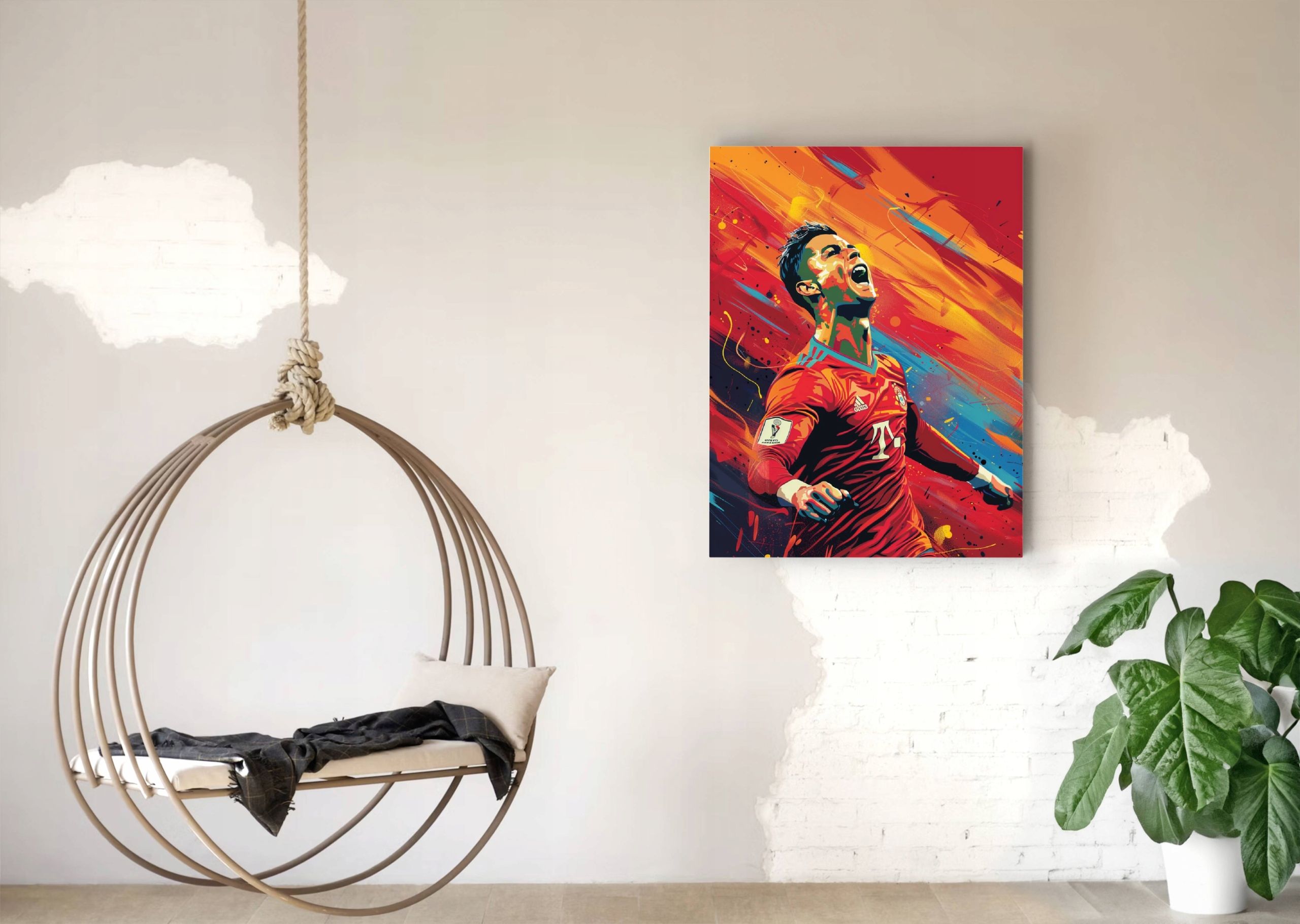 Obraz na płótnie Cristiano Ronaldo CR7 90x120 cm nowoczesny styl