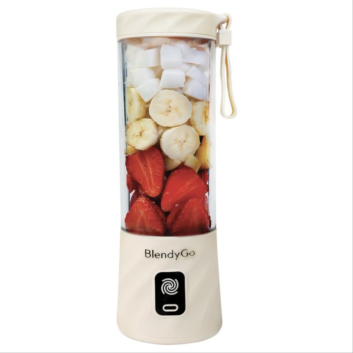 Blender kielichowy BlendyGo do smoothie beżowy