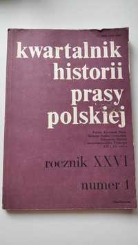 kwartalnik historii prasy polskiej rocznik XXVI numer 1