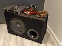 Subwoofer Gladen Wzmacniacz Blow kable gotowy zestaw car audio