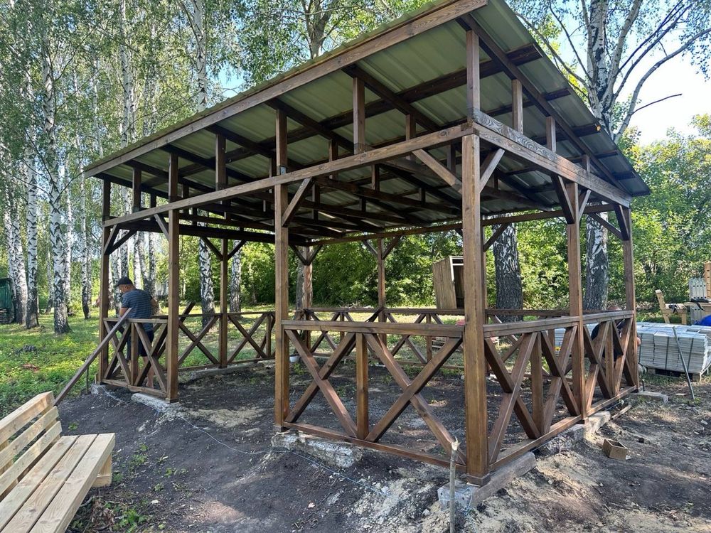 Альтанка деревʼяна розбірна 3*3, 6*4, 4*3