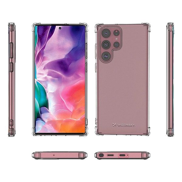 Etui Anti Shock pancerne do Samsung Galaxy S22 Ultra przezroczysty