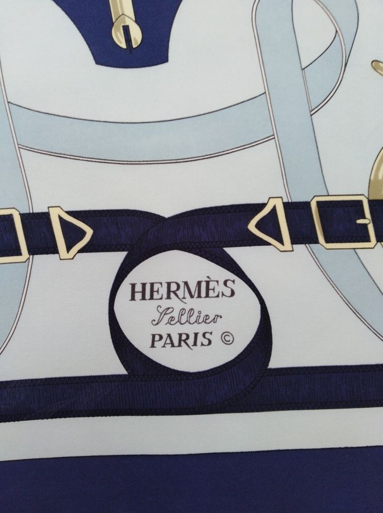 Коллекционный винтажный платок Hermes.