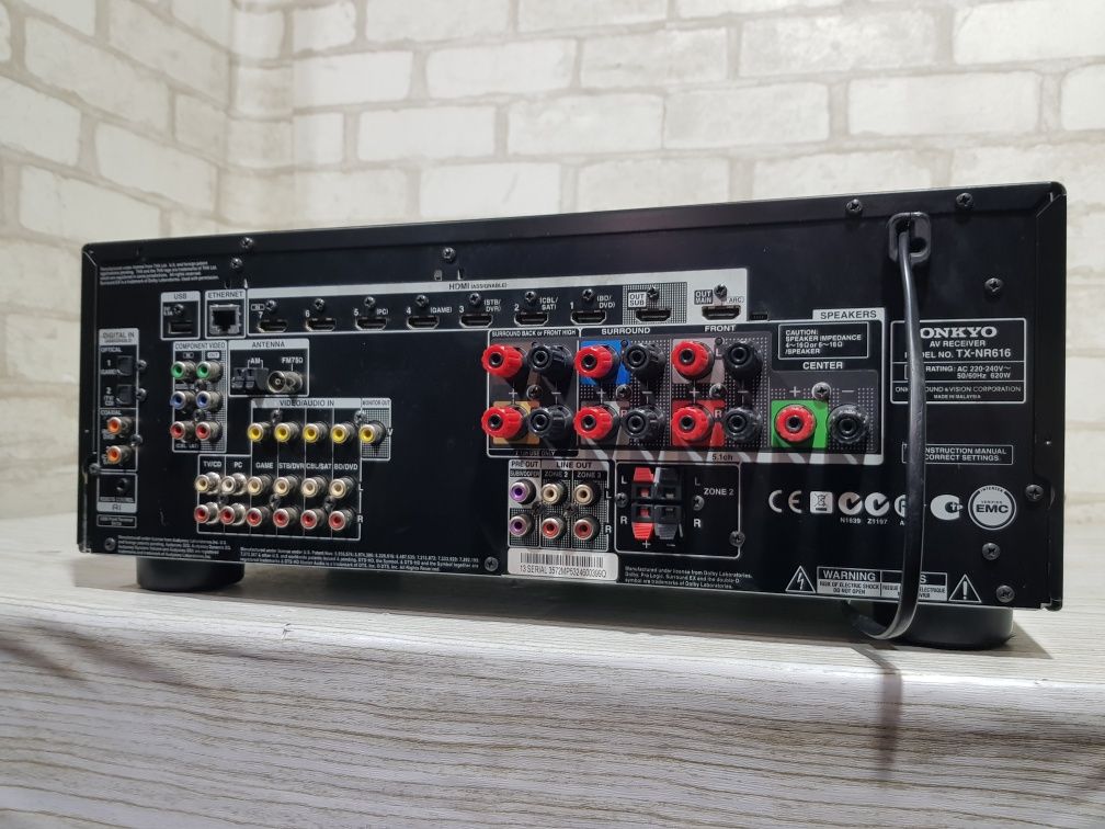 Пульт! 7.2 AV ресивер ONKYO TX-NR616, HDMI, USB, 4К, Flac,б/у