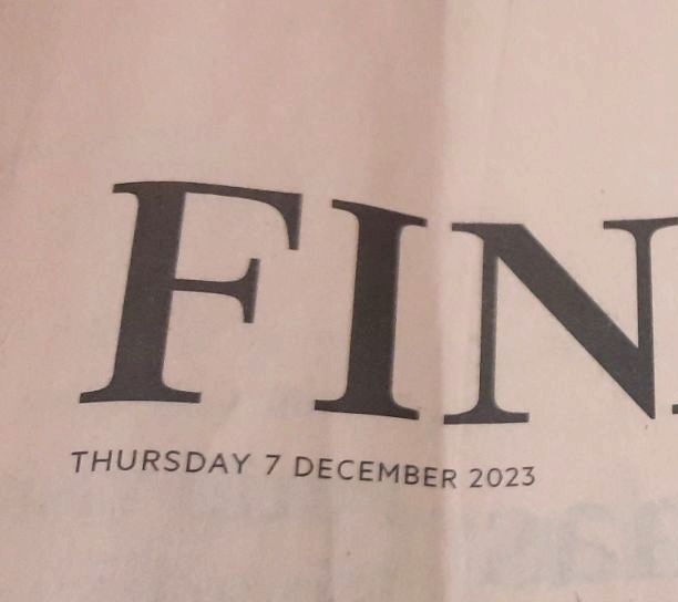 Financial Times, Газета International edition, 7 Декабря 2023