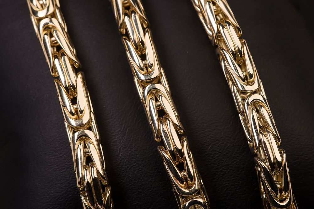 Złoty Łańcuch Splot Królewski 14K-585 pr. Nowy!!! Od Ręki !!!