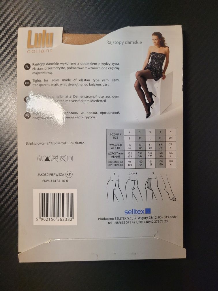 Rajstopy  Lulu collant rozm 4 cieliste 40den