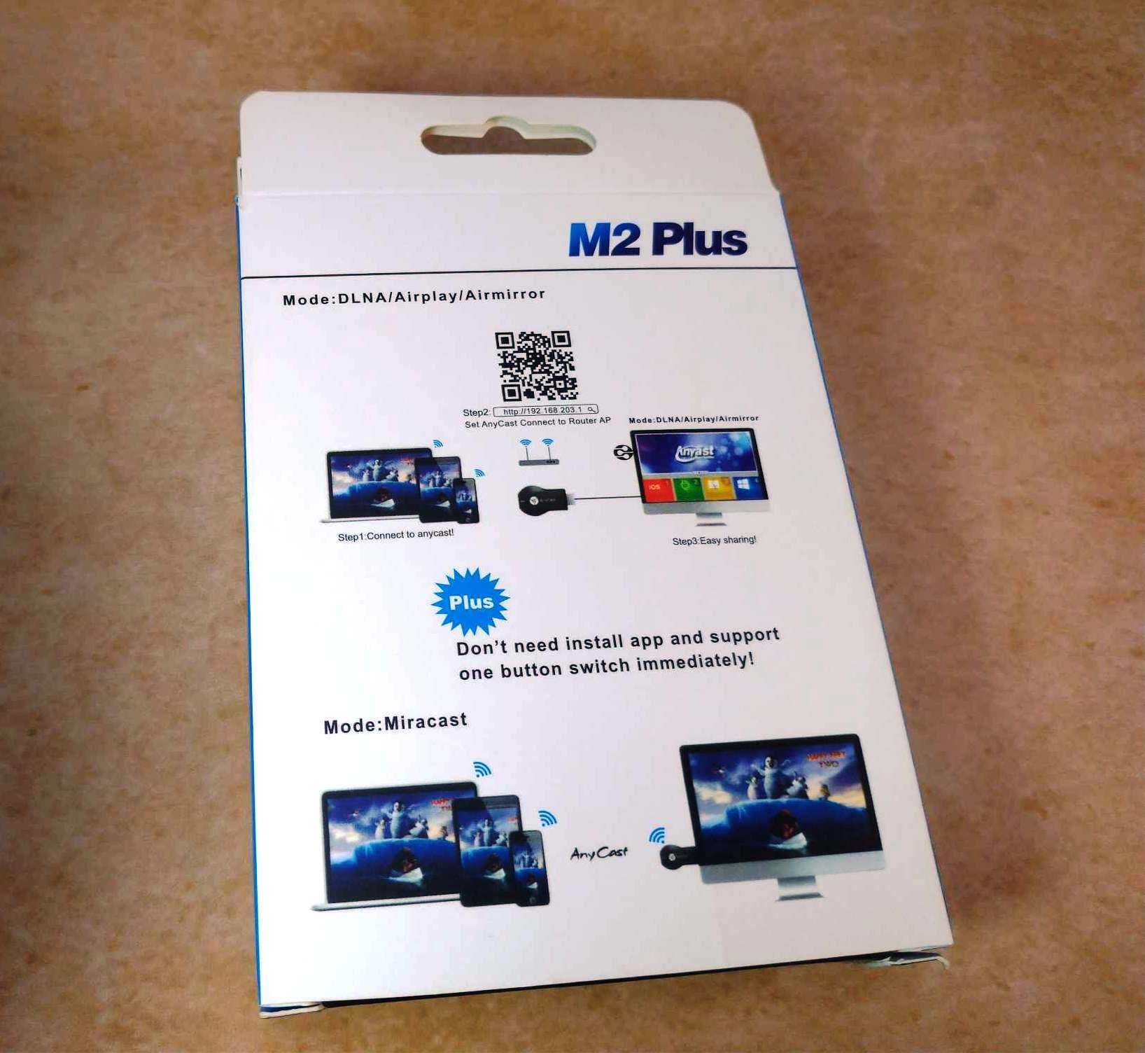 Медіаплеєр транслятор Any Cast Miracast HDMI M2 Plus
