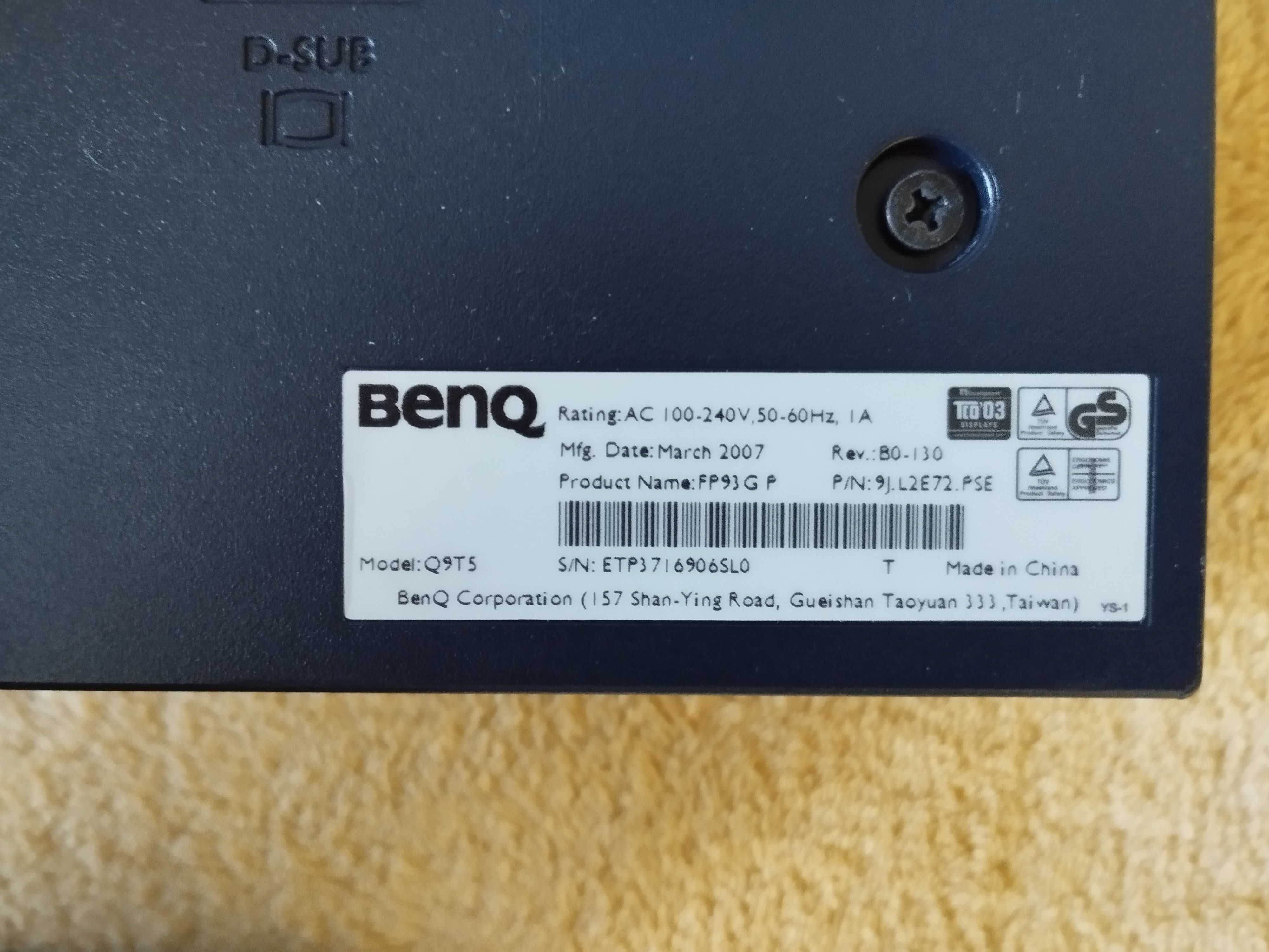 Monitor 19" BenQ FP93GP