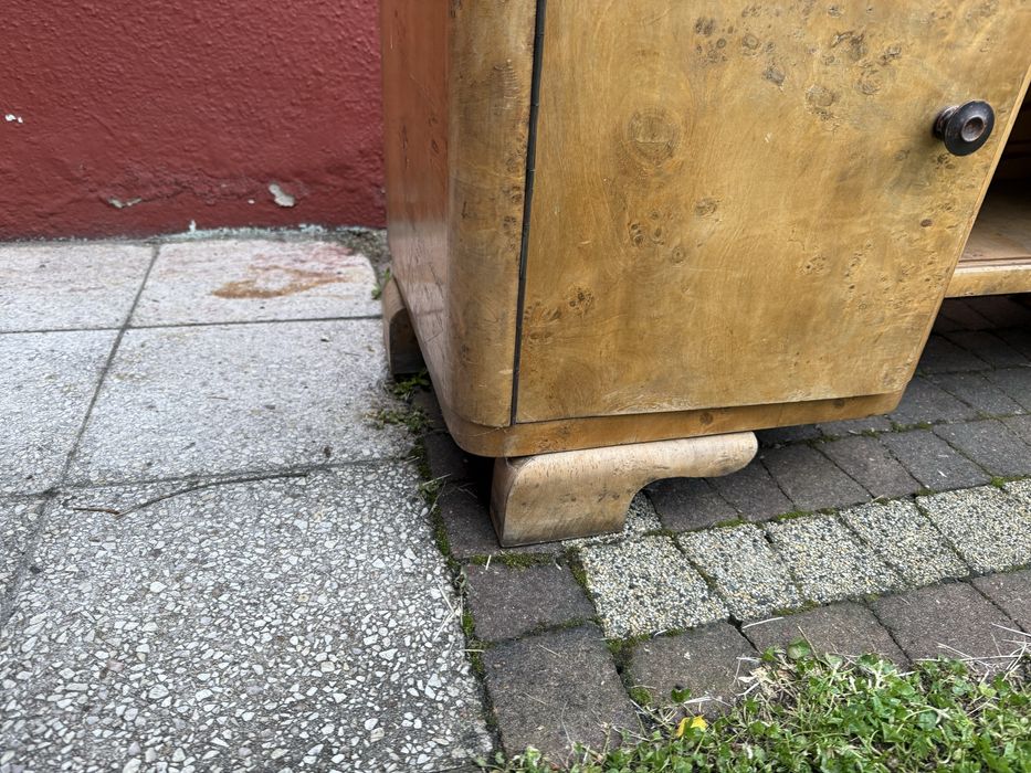 Drewniana konsola toaleta lata 30-50 art deco