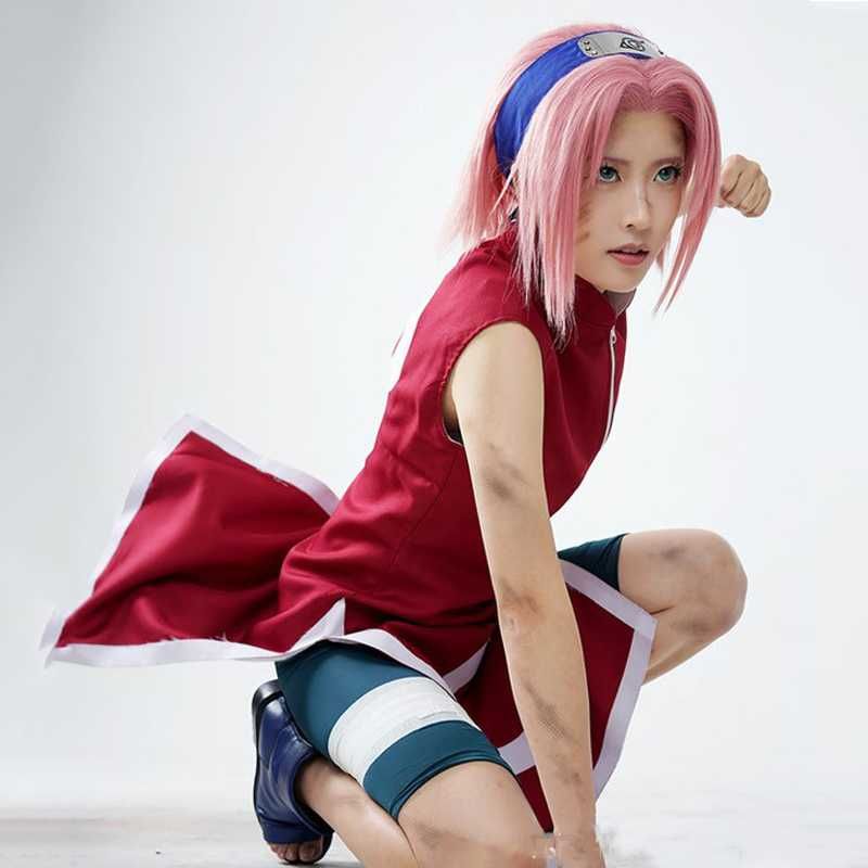 Cosplay Sakura Haruno Naruto anime Nowy rozmiar M