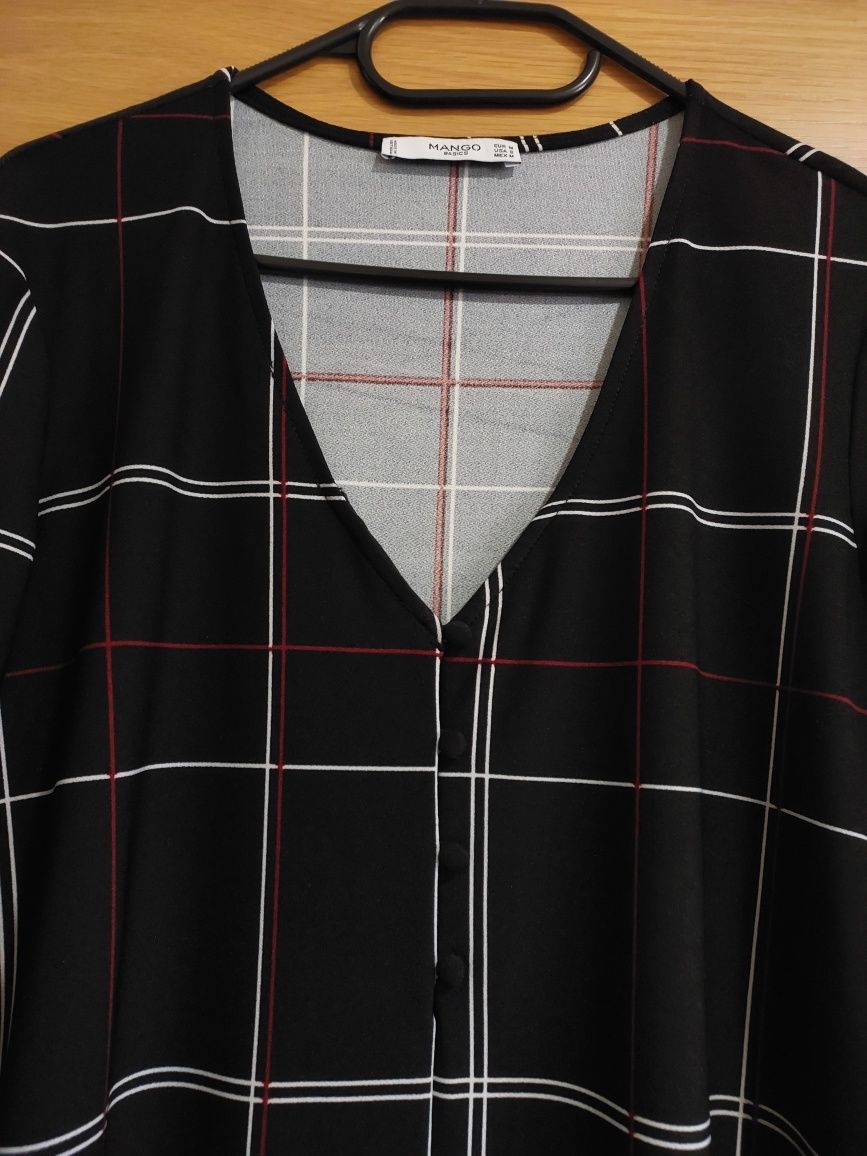Vestido Preto Quadrados Multicolor, TM