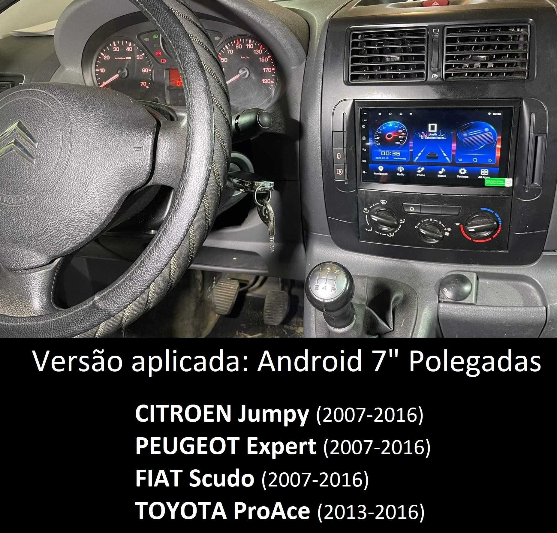 Rádio 2DIN • CITROEN Berlingo Jumpy PEUGEOT Partner Expert FIAT Scudo