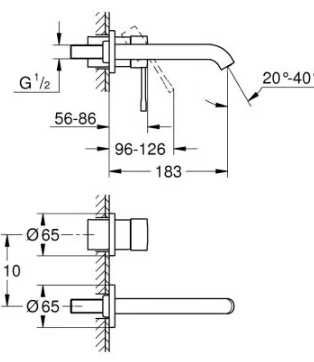 Grohe Essence New bateria umywalkowa podtynkowa brushed hard graphite