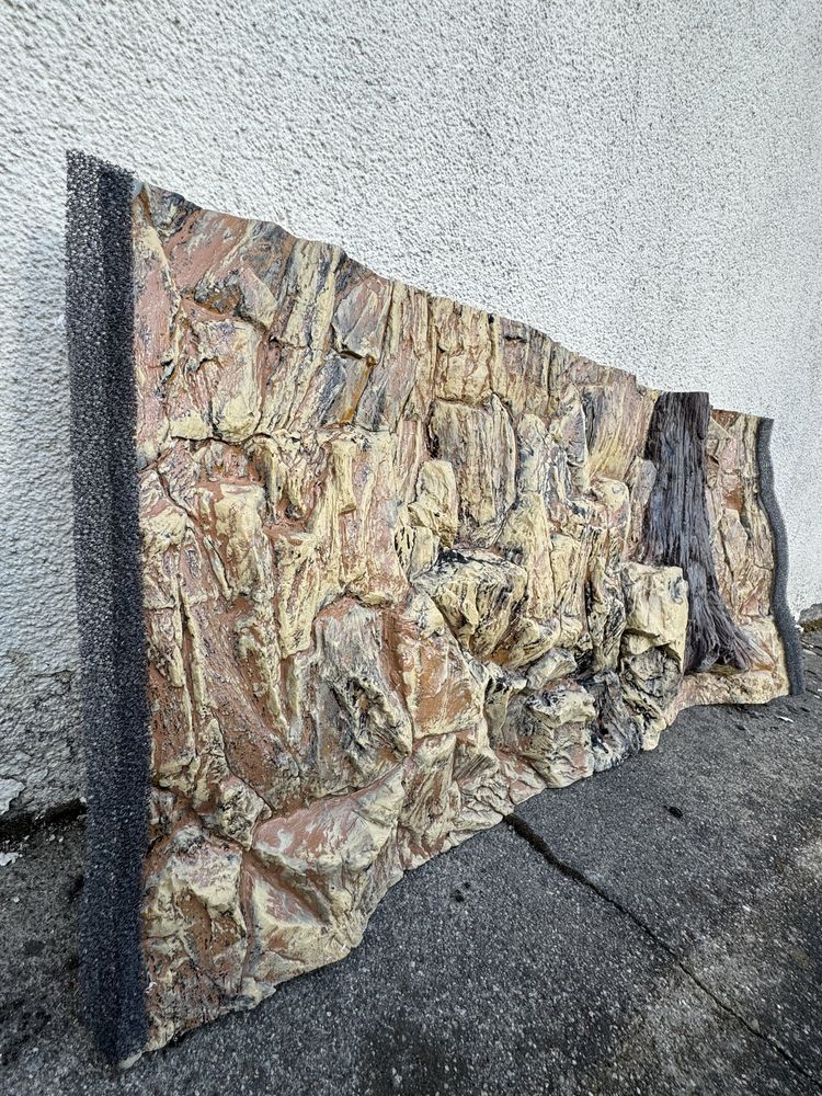 Tło strukturalne 3D skała i korzeń do akwarium 100 cm x 50 cm