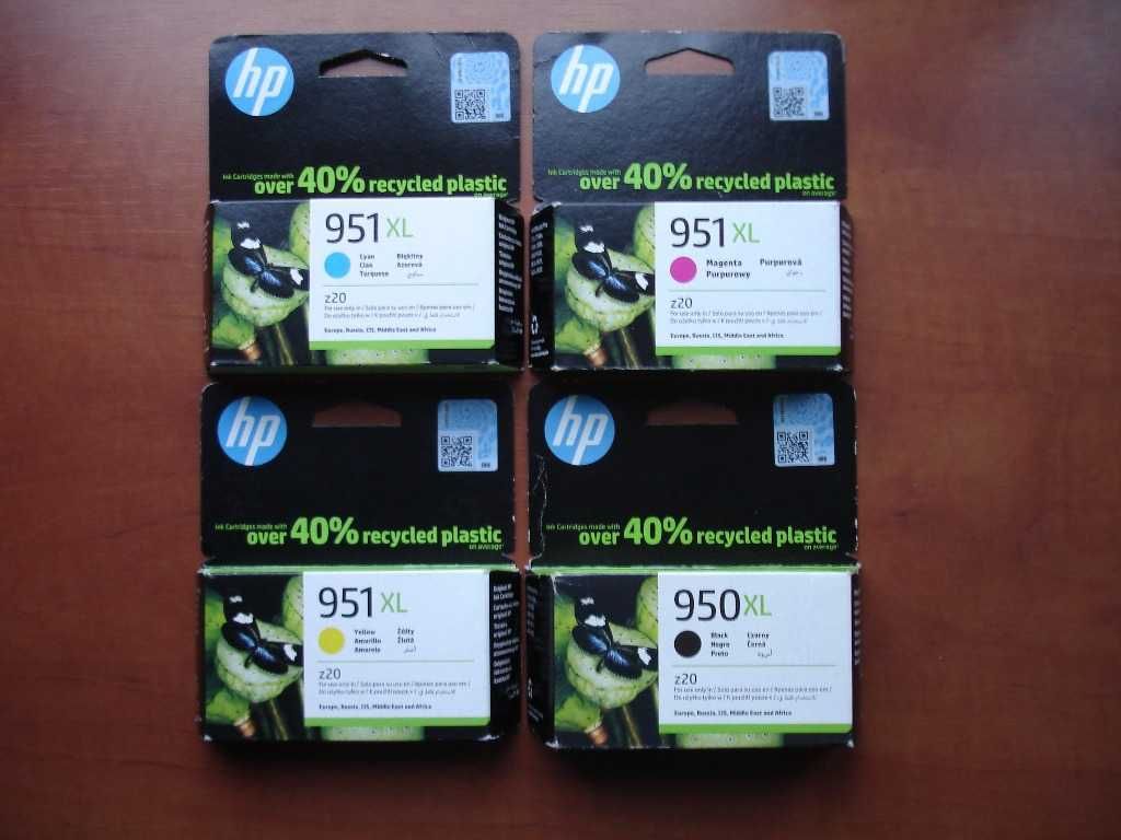 Tusze 3x HP 951XL C+M+Y + HP 950XL Black oryginał