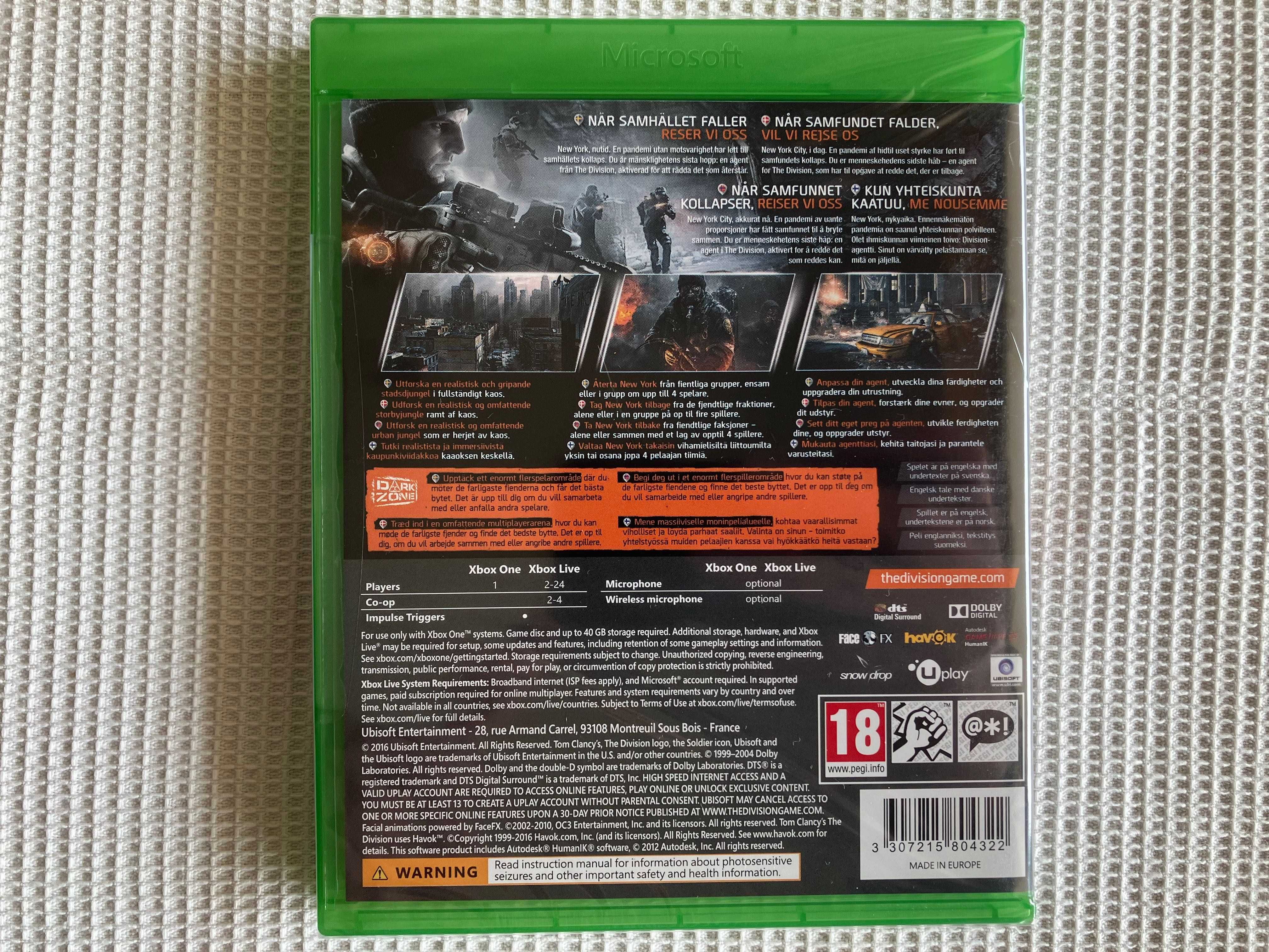 Tom Clancy's The Division Xbox One Novo e Selado