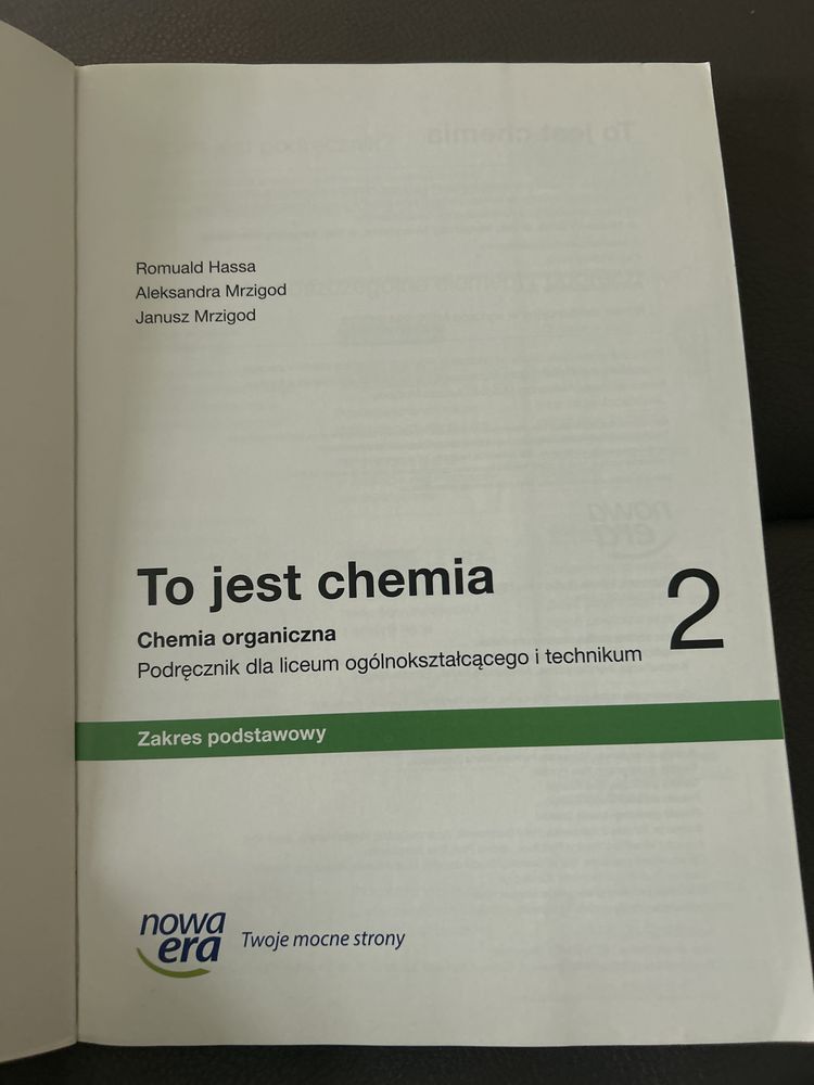 To jest chemia 2 zakres podstawowy