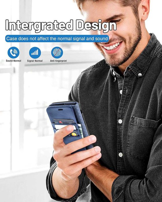 OCASE iPhone 13 PRO etui z klapką Skórzane portfel RFID Karty