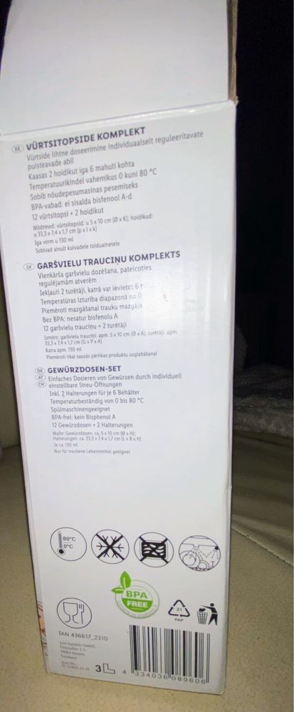 Zestaw pojemników do przypraw