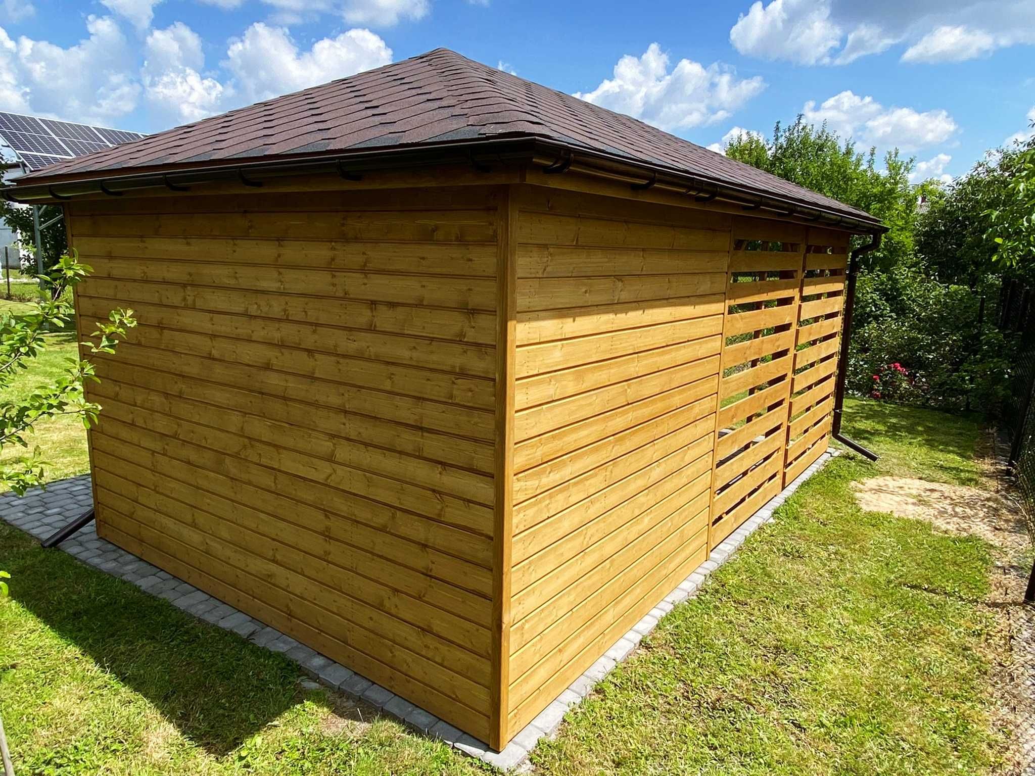 Altana ogrodowa z domkiem narzędziowym Afrodyta 3m x 5m - PRODUCENT
