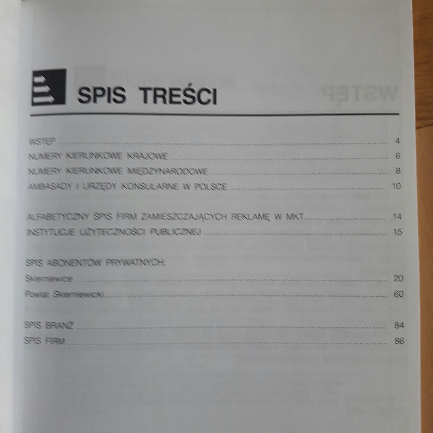 Książka telefoniczna Skierniewice i okolice z 2006r.